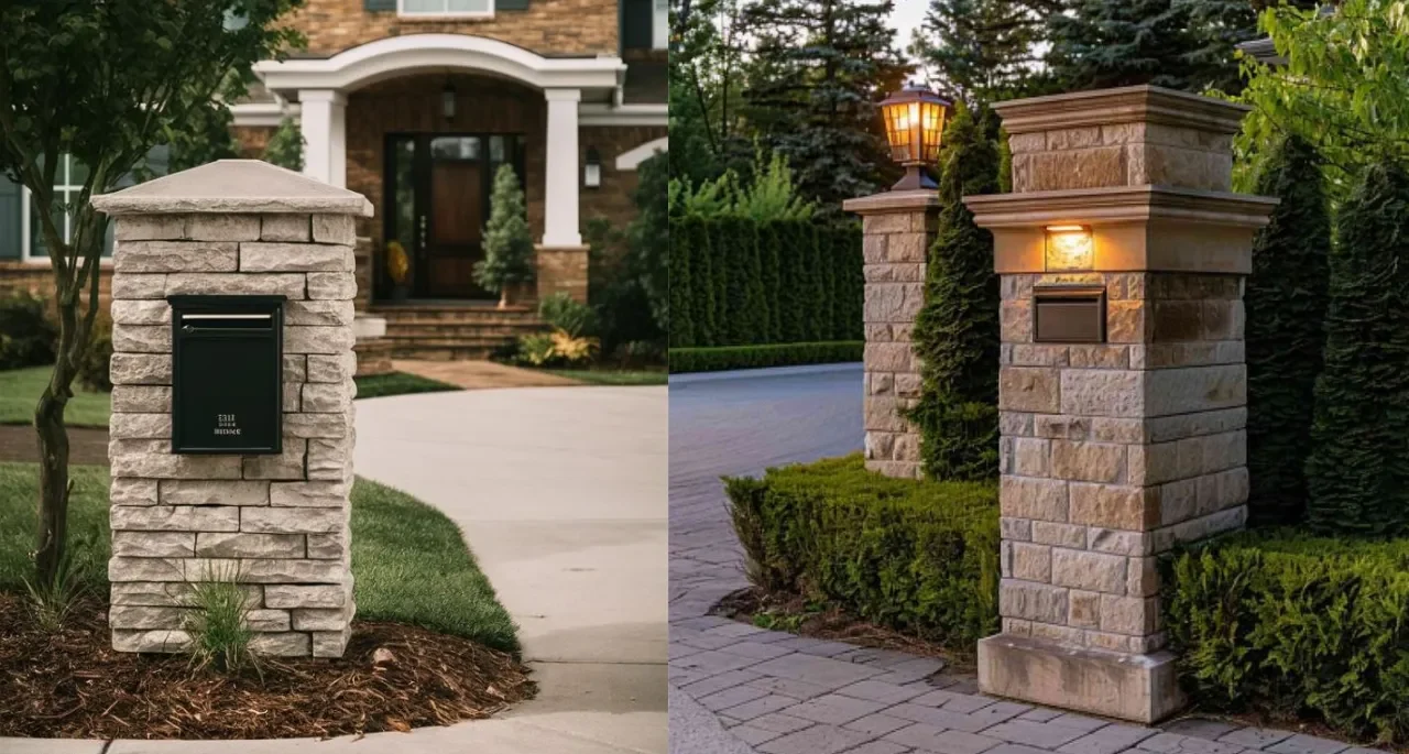 Custom Stone Masonry Mailbox
