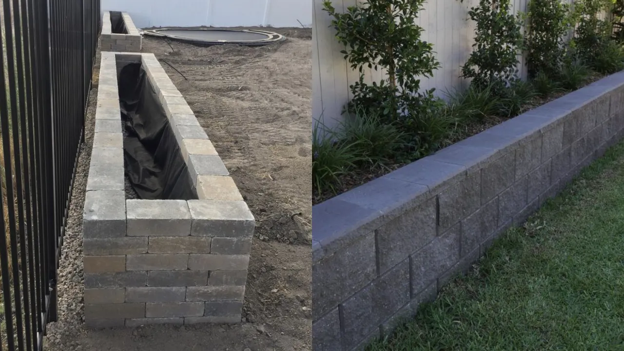 Custom Stone Masonry Planter Beds